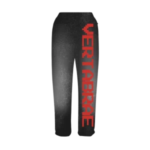 Vertabrae Black with Red Logo Sweatpant