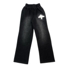 Vertabrae Crystal Black with white logo Sweatpant