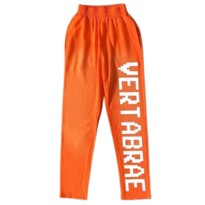 Vertabrae Orange with White Color Logo Sweatpant